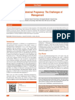 Advanced Abdominal Pregnancy: The Challenges of Management: Case Report