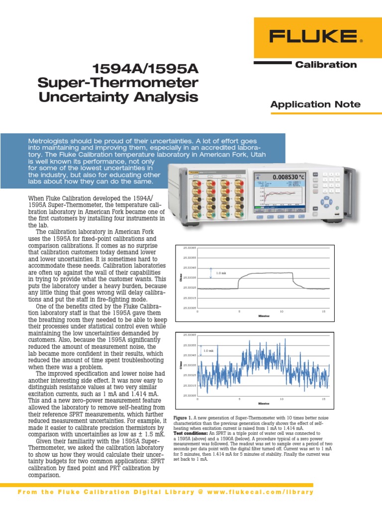 Super Thermometer Uncertainty Analysis PDF Calibration Uncertainty