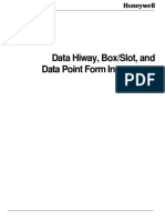 Data Hiway Box Slot and Data Point Form Instructions