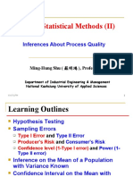 Lecture 4 Statistical Methods (II) : Inferences About Process Quality