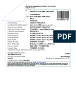 PAN Application Acknowledgment Receipt For Form 49A (Physical Application)