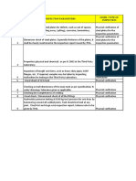 SR No Insepection Parameters Mode / Type of Inspection