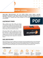 Datasheet Andrena 12V25Ah: Lightweight Power