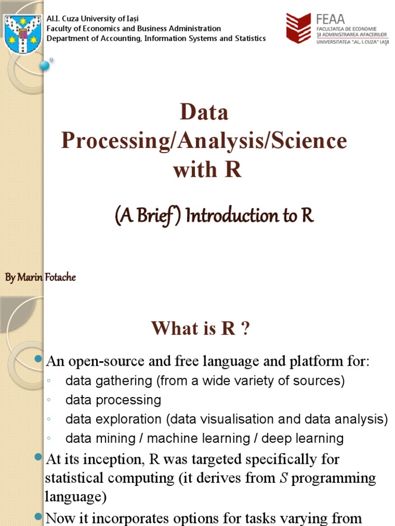 Data Processing/Analysis/Science With R: (A Brief) Introduction To R ...