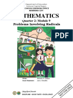 Mathematics: Quarter 2: Module 9 Problems Involving Radicals