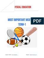 Physical Education: Most Important MCQ'S For TERM-1