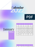 2022 Calendar Month View