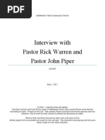 John Piper Interview Pastor Rick Warren Transcript