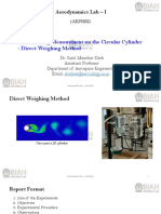 Aerodynamics Lab - I: Indirect Drag Measurement On The Circular Cylinder - Direct Weighing Method