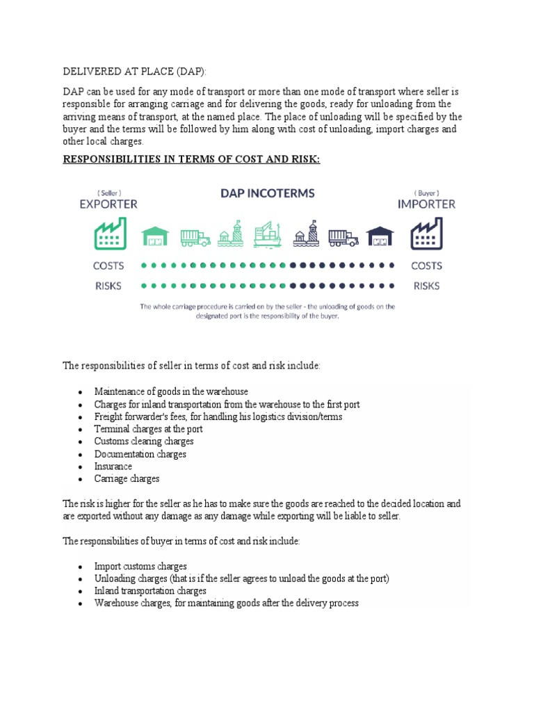 DELIVERED AT PLACE Assignment | PDF | Trade | Supply Chain Management