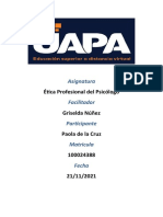 Tarea 6 Etica Profesional Del Psicologo