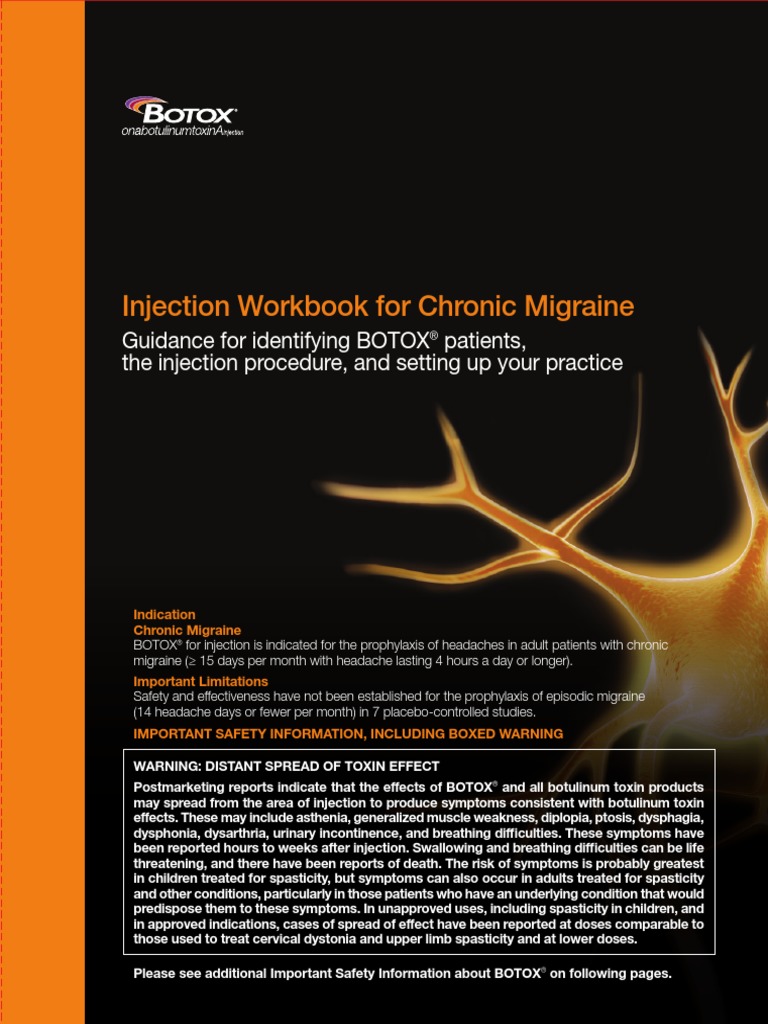 Injection Workbook For Chronic Migraine | PDF | Botulinum Toxin | Migraine