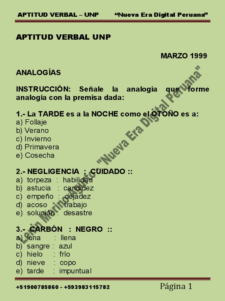 Aptitud Verbal Banco Piura, PDF, VIH / SIDA