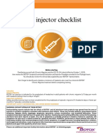 APC74YH15 New Injector Checklist
