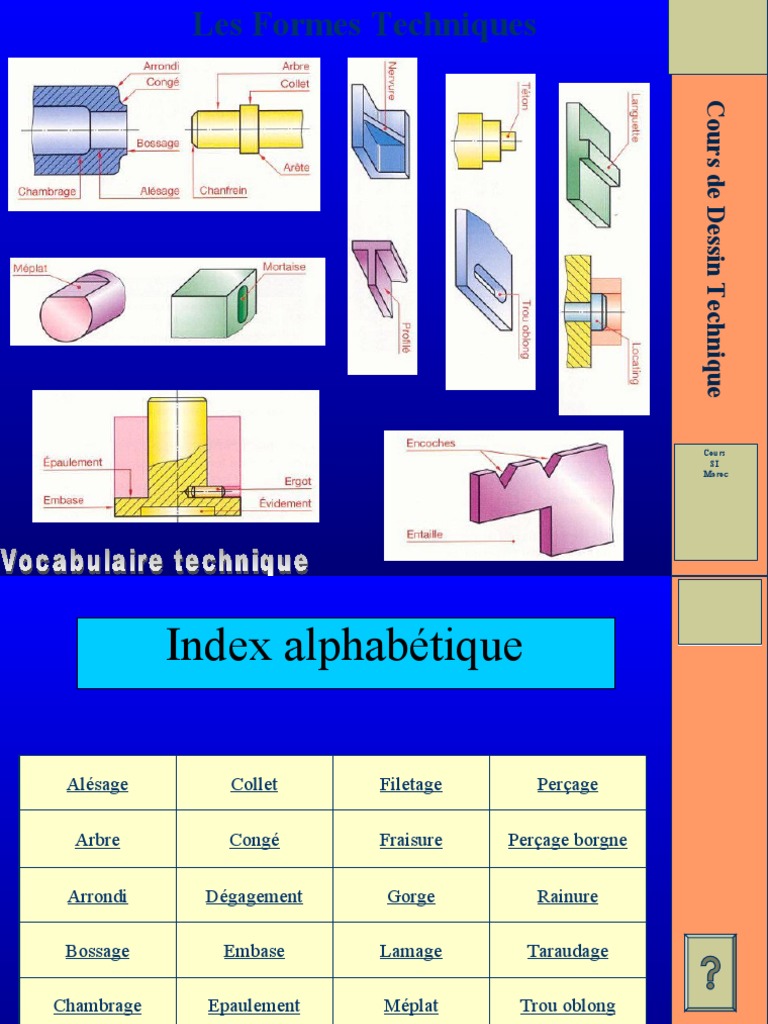 Vocabulaire Technique Pdf Vis De Fixation Perçage