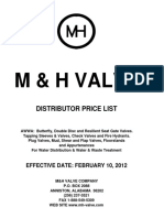 M & H Valve: Distributor Price List