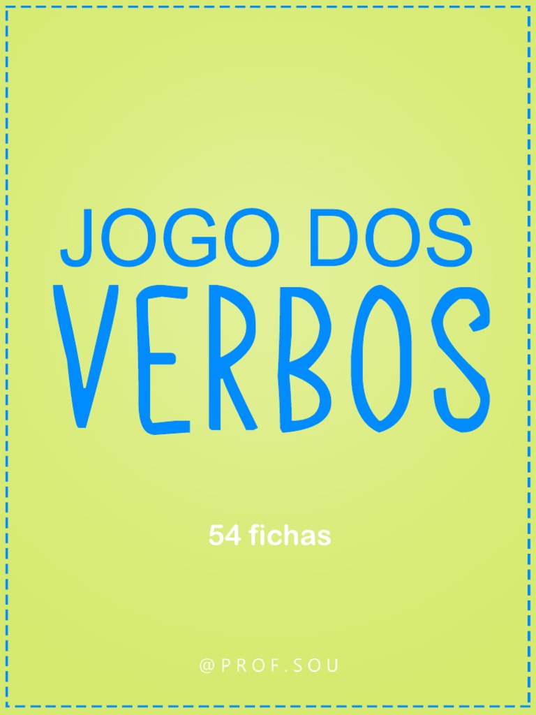 Jogo dos verbos 54 fichas | PDF