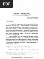 Discurso e argumentação