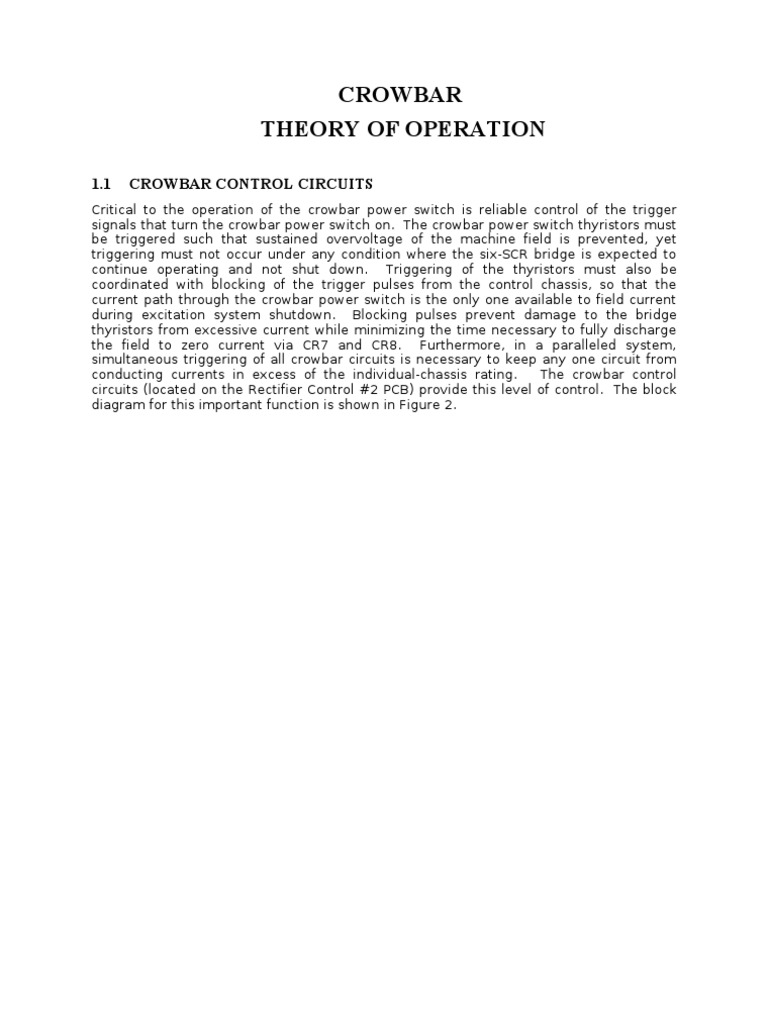 Crowbar Circuit Operation and Control | PDF | Power Supply | Diode