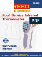 Food Service Infrared Thermometer: Instruction Manual