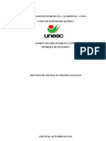 Processo de recristalização do ácido benzóico