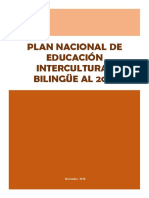 Plan Nacional de Educación Intercultural Bilingüe Al 2021