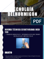 Tecnología del hormigón: normas técnicas INEN 158 y 488