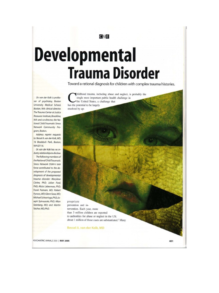 Developmental Trauma Disorder Van Der Kolk PDF