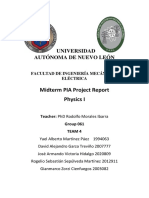 Midterm PIA Project Report Physics I: Universidad Autónoma de Nuevo León