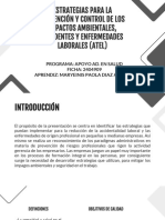 Estrategias para La Prevención y Control de Los Impactos Ambientales, Accidentes y Enfermedades Laborales