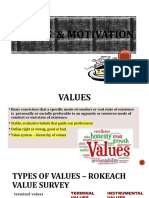 Values and Motivation