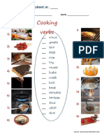 Cooking Verbs: Worksheet Nr.