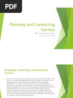 Planning and Conducting Surveys: MM16 - Engineering Data Analysis Engr. Jeremaih S. Fainsan