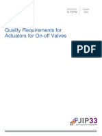 Quality Requirements For Actuators For On-Off Valves: October