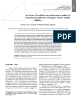 The Effects of Different Doses of Caffeine On Performance, Rating of Perceived Exertion and Pain Perception in Teenagers Female Karate Athletes