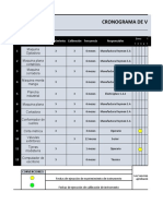 Cronograma de Mantenimiento y Calibración.
