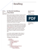 A World Building Checklist - Articles - Cru's D&D Reading Room