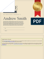 Blank Prize Certificate