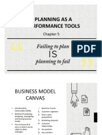 Planning As A Performance Tools