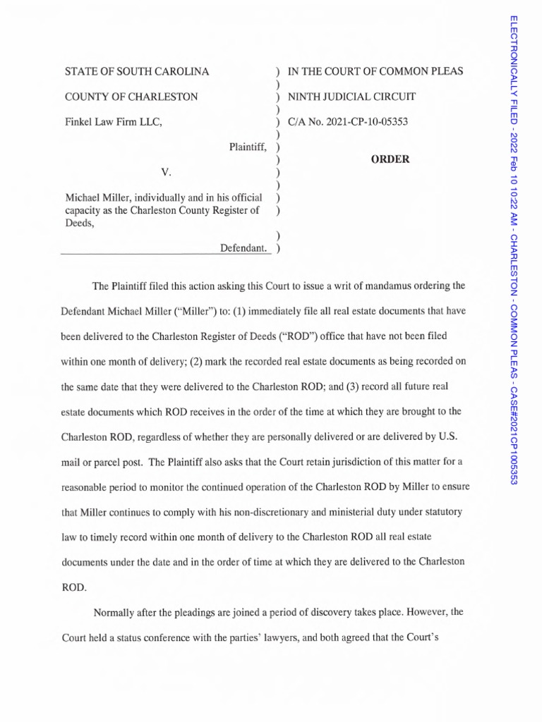 Charleston County Deeds