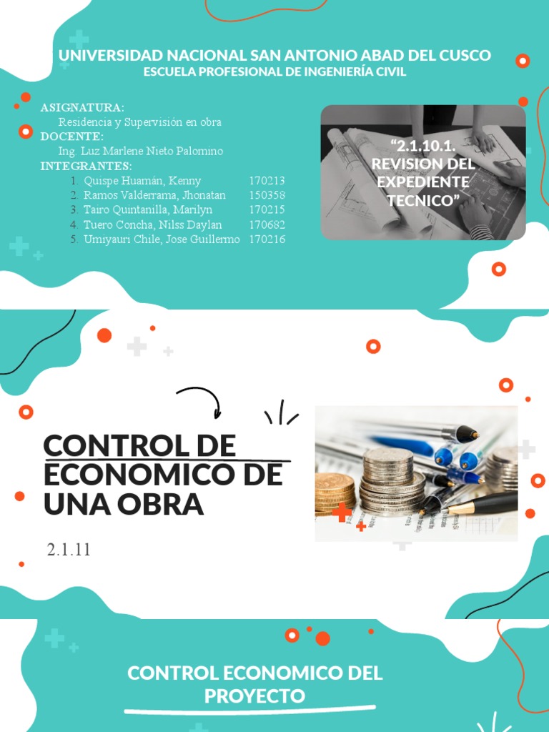 Control Económico en Proyectos de Construcción | PDF | Presupuesto ...
