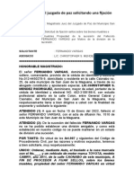 Instancia Al Juzgado de Paz Solicitando Una Fijación de Sellos.