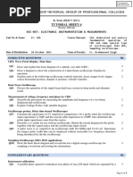 Tutorial Sheet-4: Kec-057: Electronic Instrumentation & Measurements