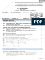Tutorial Sheet-3: Kec-057: Electronic Instrumentation & Measurements