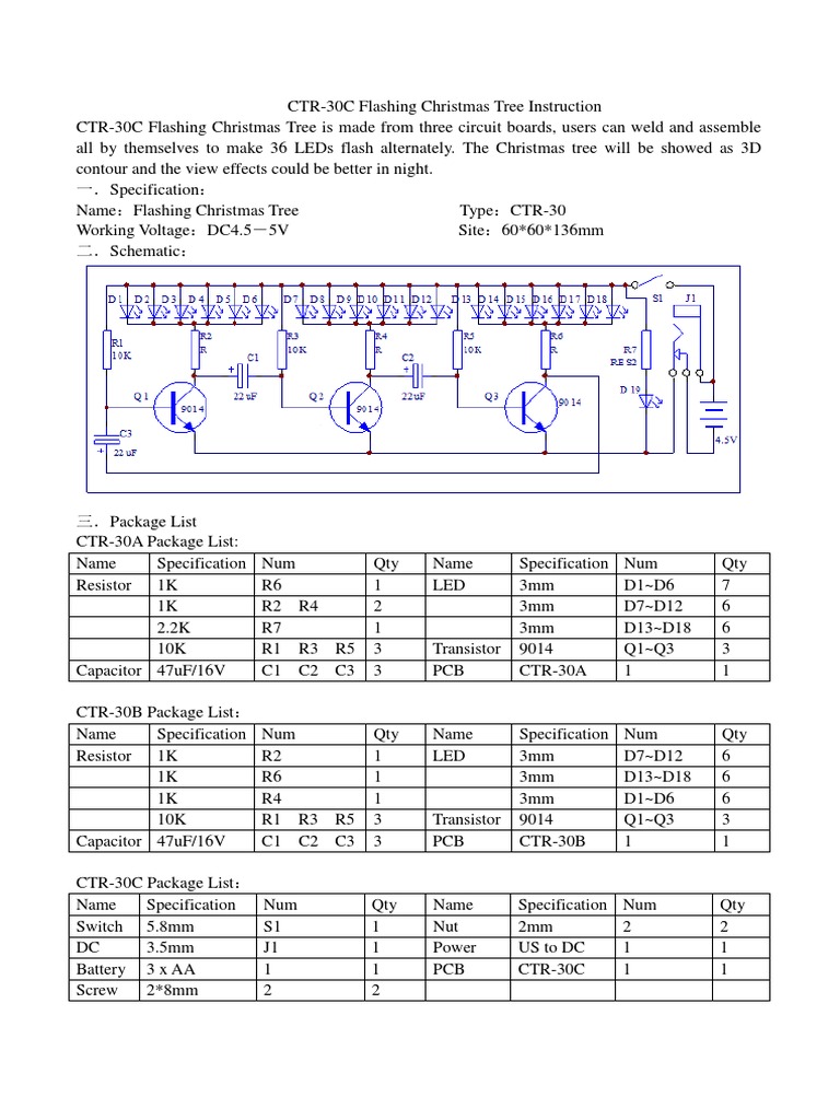CTR-30C Christmas Tree Assembly Guide | PDF | Computers | Technology ...
