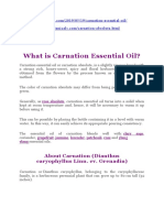 What Is Carnation Essential Oil?: About Carnation (Dianthus Caryophyllus Linn. Cv. Grenadin)