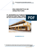 Memoria Descriptiva de Arquitectura