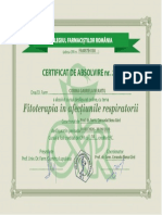 certificat absolvire Fitoterapia în afecţiunile respiratorii