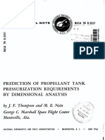 Prediction of Propellant T A N K Pressurization Requirements by Dimensional Analysis