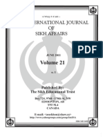 Dr. Awatar Singh Sekhon INTERNATIONAL JOURNAL OF SIKH AFFAIRS 